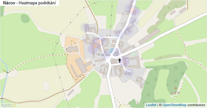 Rácov - mapa podnikání