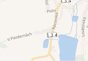 V Pazdernách v obci Batelov - mapa ulice