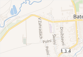 V Zahradách v obci Batelov - mapa ulice