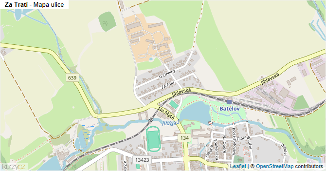 Za Tratí - mapa ulice