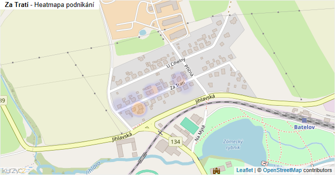 Za Tratí - mapa podnikání