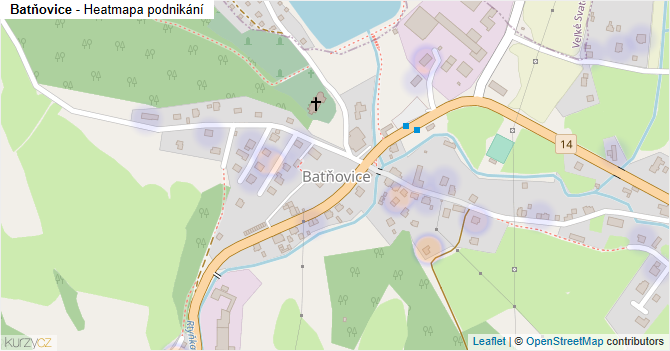 Batňovice - mapa podnikání