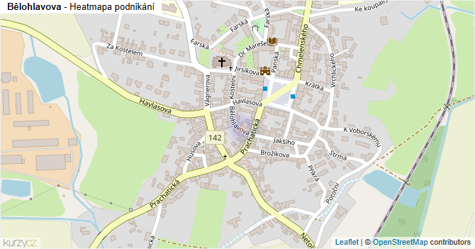 Bělohlavova - mapa podnikání