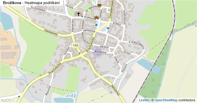 Brožíkova - mapa podnikání