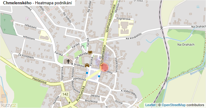 Chmelenského - mapa podnikání