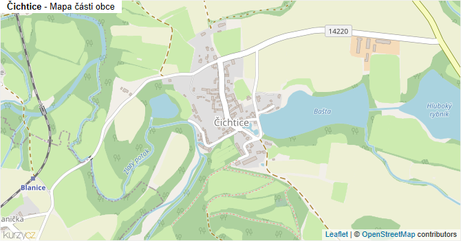 Čichtice - mapa části obce