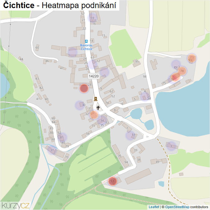 Mapa Čichtice - Firmy v části obce.
