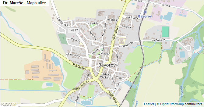 Dr. Mareše - mapa ulice
