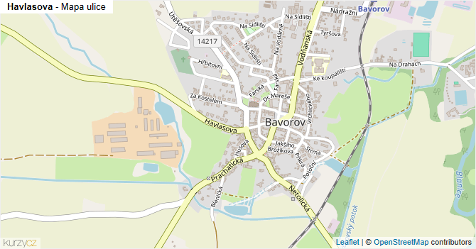 Havlasova - mapa ulice