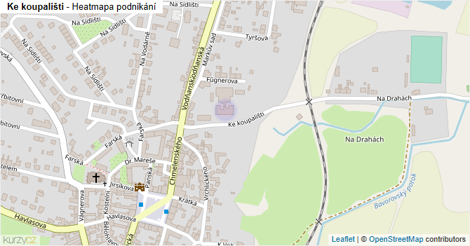 Ke koupališti - mapa podnikání