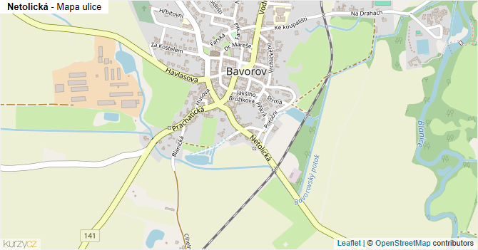 Netolická - mapa ulice