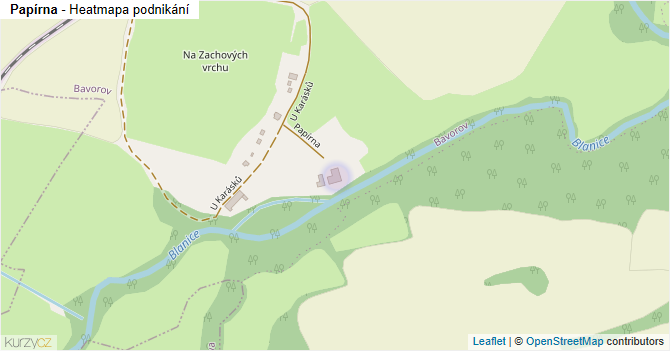 Papírna - mapa podnikání