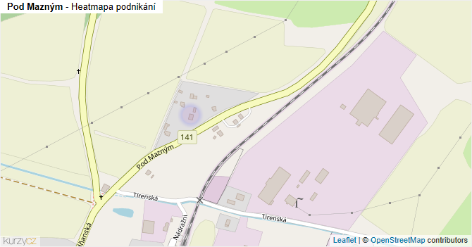 Pod Mazným - mapa podnikání