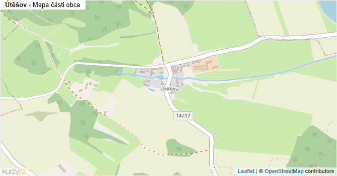 Útěšov - mapa části obce