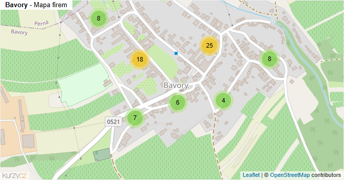 Bavory - mapa firem
