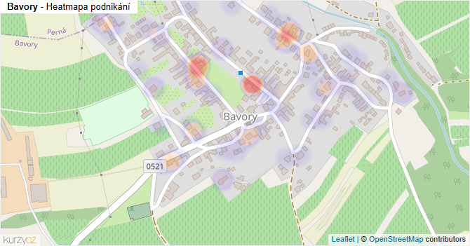 Bavory - mapa podnikání