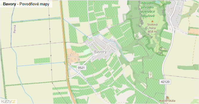 Bavory - záplavové mapy stoleté vody