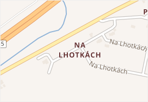 Na Lhotkách v obci Bavoryně - mapa části obce