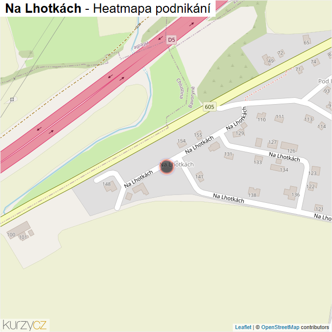 Mapa Na Lhotkách - Firmy v ulici.