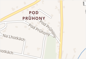 Pod Průhony v obci Bavoryně - mapa části obce
