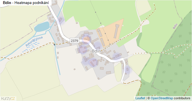 Bdín - mapa podnikání