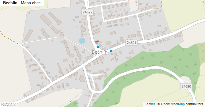 Bechlín - mapa obce