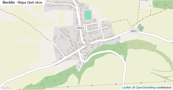 Bechlín - mapa části obce