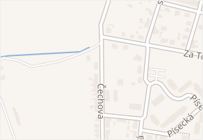 Čechova v obci Bechyně - mapa ulice