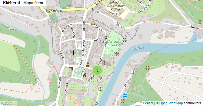 Klášterní - mapa firem