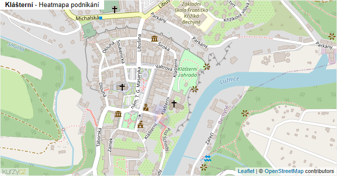 Klášterní - mapa podnikání