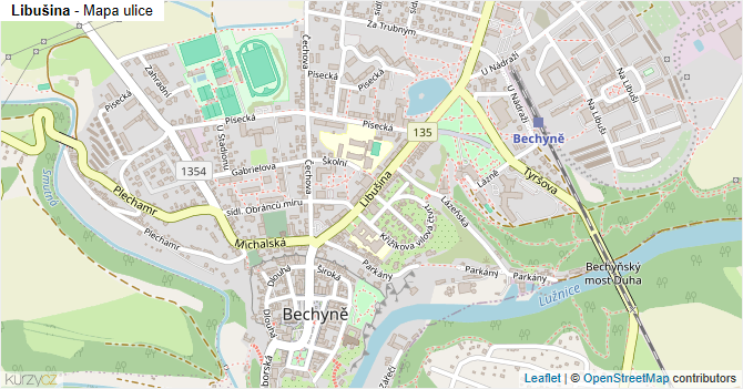 Libušina - mapa ulice