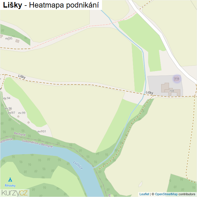 Mapa Lišky - Firmy v ulici.