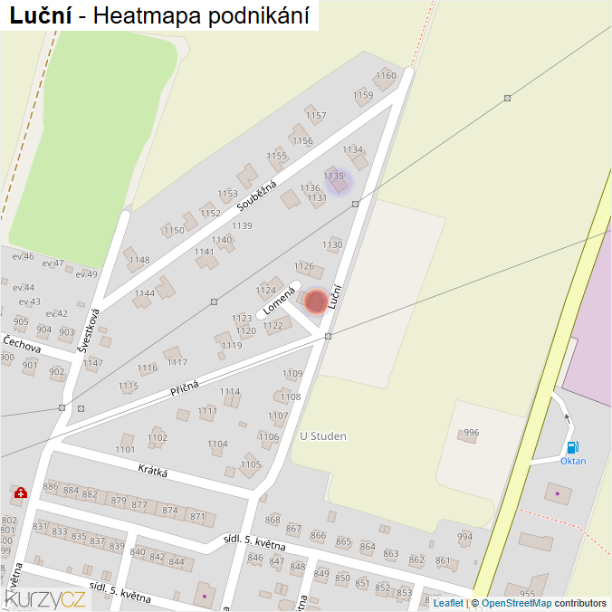 Mapa Luční - Firmy v ulici.