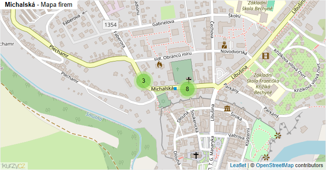 Michalská - mapa firem
