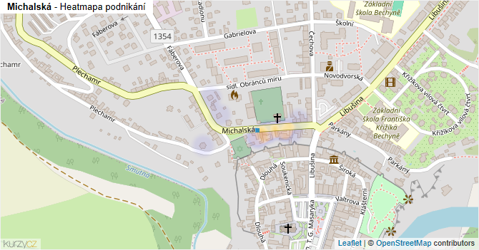 Michalská - mapa podnikání