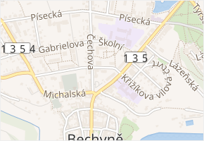 Novodvorská v obci Bechyně - mapa ulice