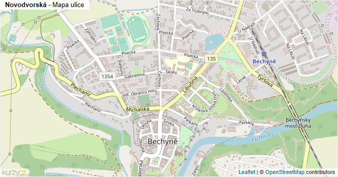 Novodvorská - mapa ulice