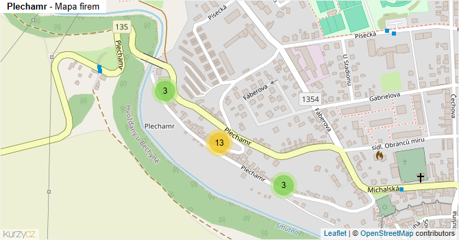 Plechamr - mapa firem