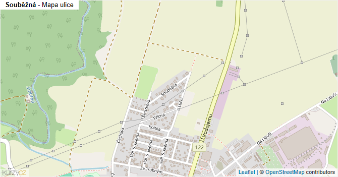 Souběžná - mapa ulice