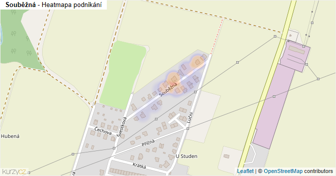 Souběžná - mapa podnikání