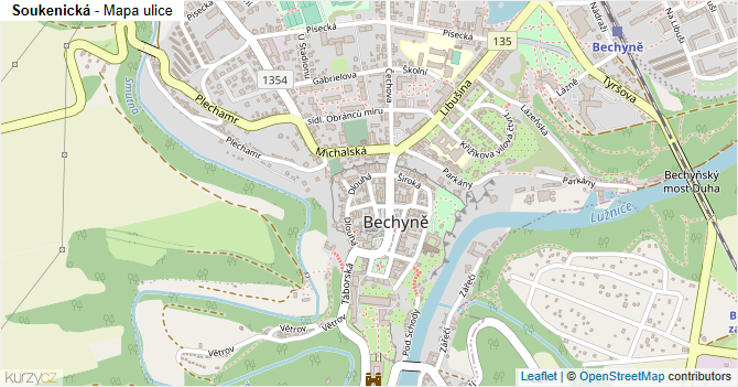 Soukenická - mapa ulice