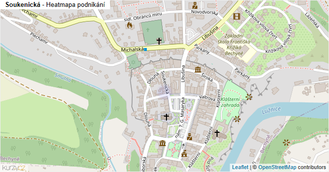 Soukenická - mapa podnikání