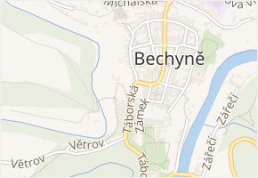 Táborská v obci Bechyně - mapa ulice
