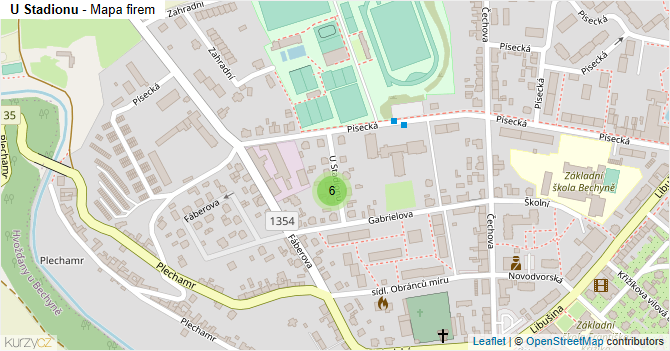 U Stadionu - mapa firem