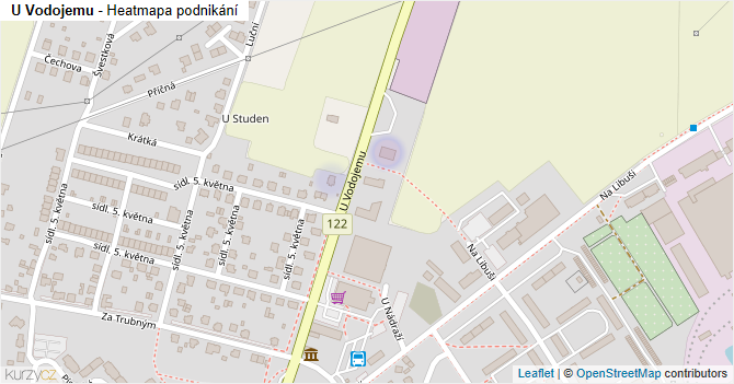 U Vodojemu - mapa podnikání