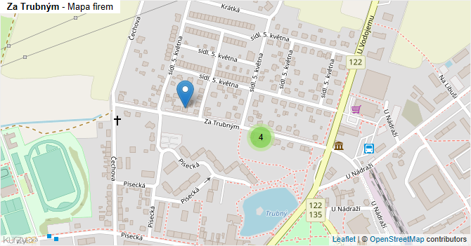 Za Trubným - mapa firem
