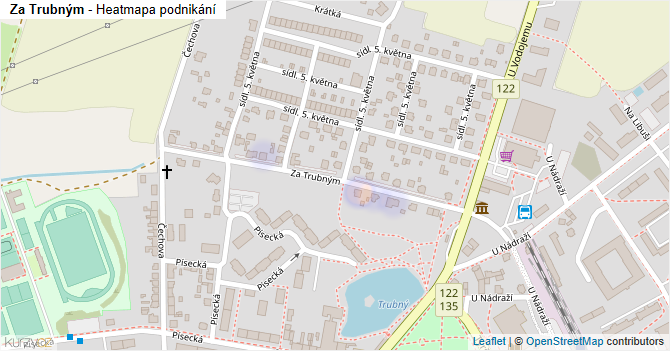 Za Trubným - mapa podnikání