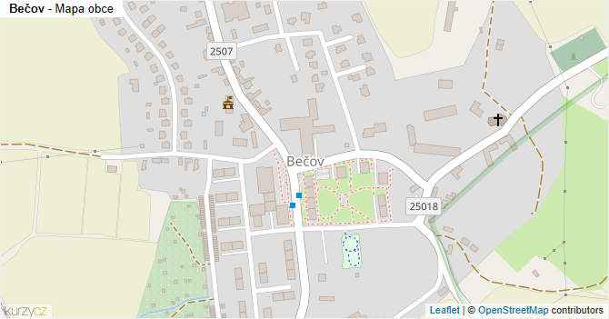 Bečov - mapa obce