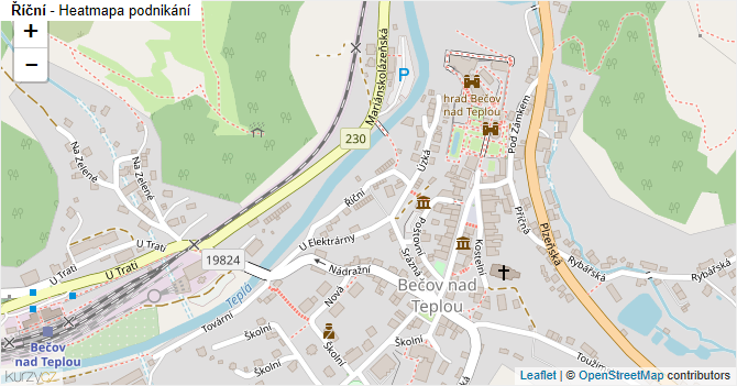 Říční - mapa podnikání
