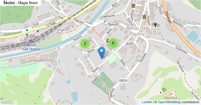 Školní - mapa firem